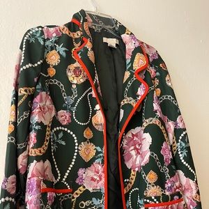 H&M Floral Print Blazer Jacket